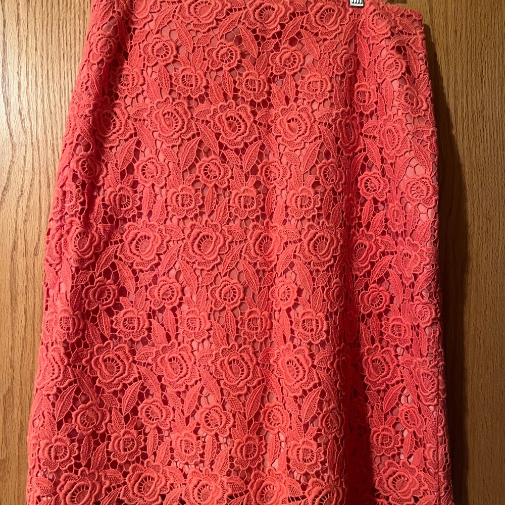 Peach colored Lace skirt from Talbots